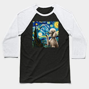 Pampered Pooches Poodle Parade, Dog Starry Night for Dog Lovers Baseball T-Shirt